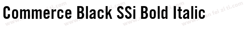 Commerce Black SSi Bold Italic字体转换